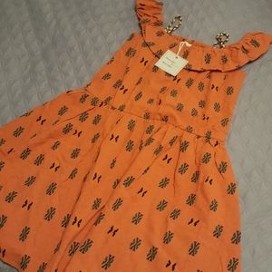 Wander & wonder dark orange Aztec print dress